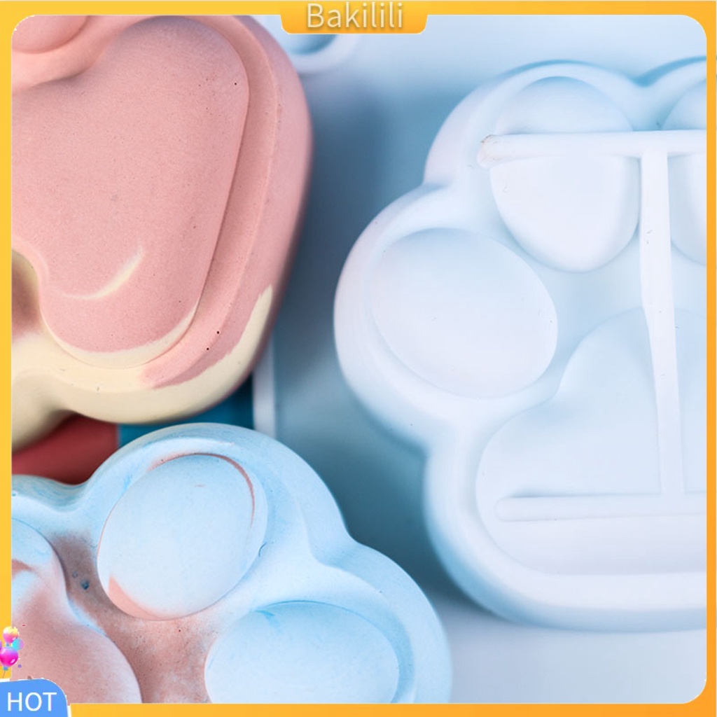 Khuôn Nướng Bánh Bằng Silicone Chống Dính Hình Dấu Chân Mèo