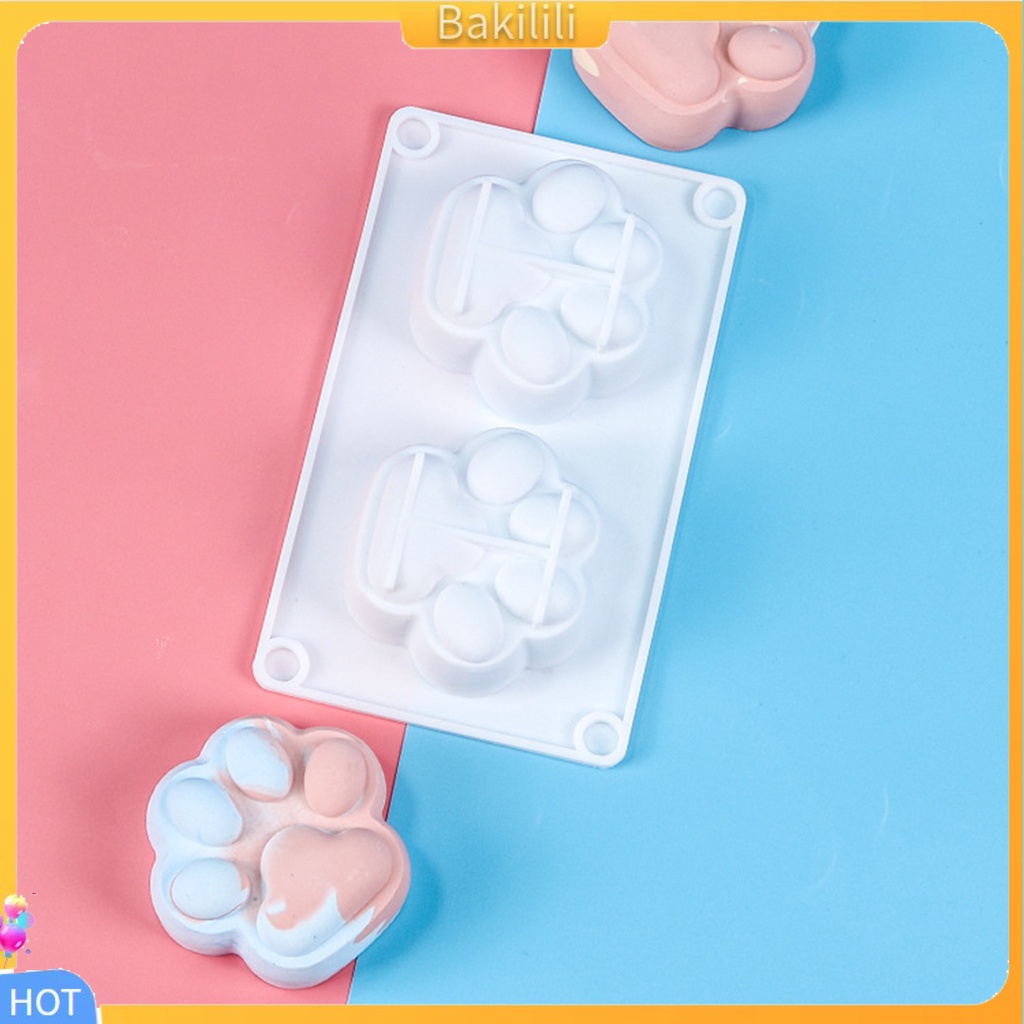 Khuôn Nướng Bánh Bằng Silicone Chống Dính Hình Dấu Chân Mèo