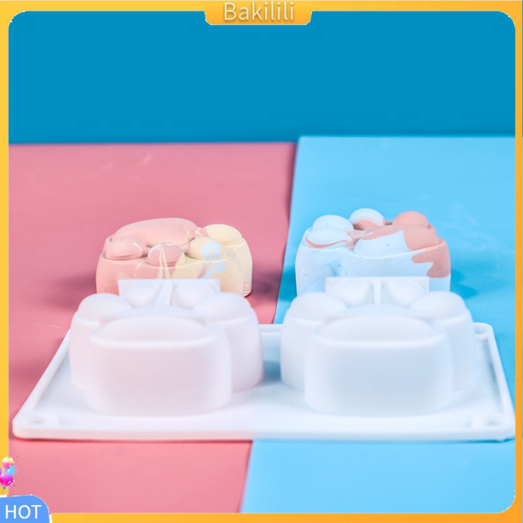 Khuôn Nướng Bánh Bằng Silicone Chống Dính Hình Dấu Chân Mèo