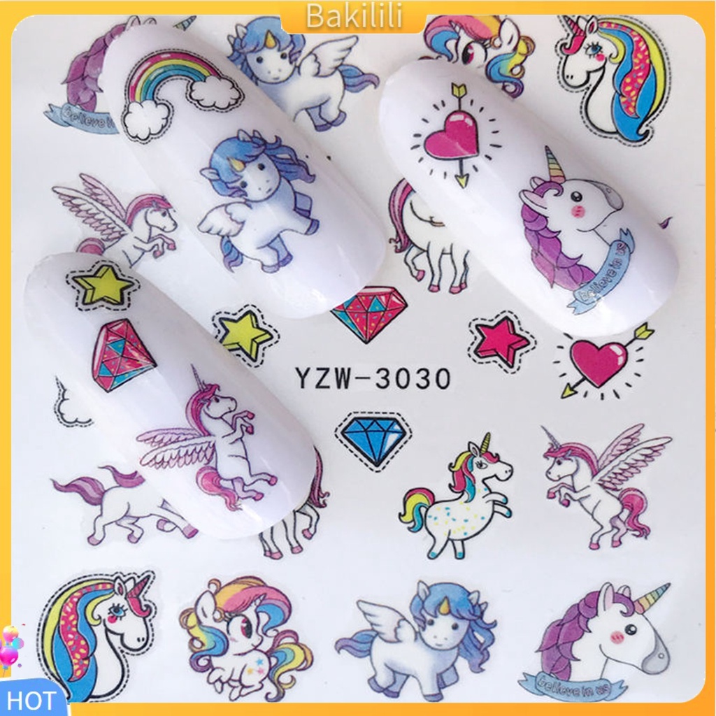 Sticker Dán Móng Tay Chuyển Nước Nhiều Kiểu Dáng Họa Tiết Hoa Tự Dính