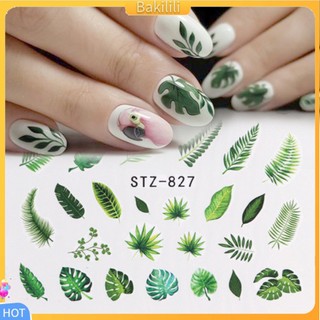 (Bakilili) Miếng dán móng trang trí hình hoa lá/ động vật 3D DIY