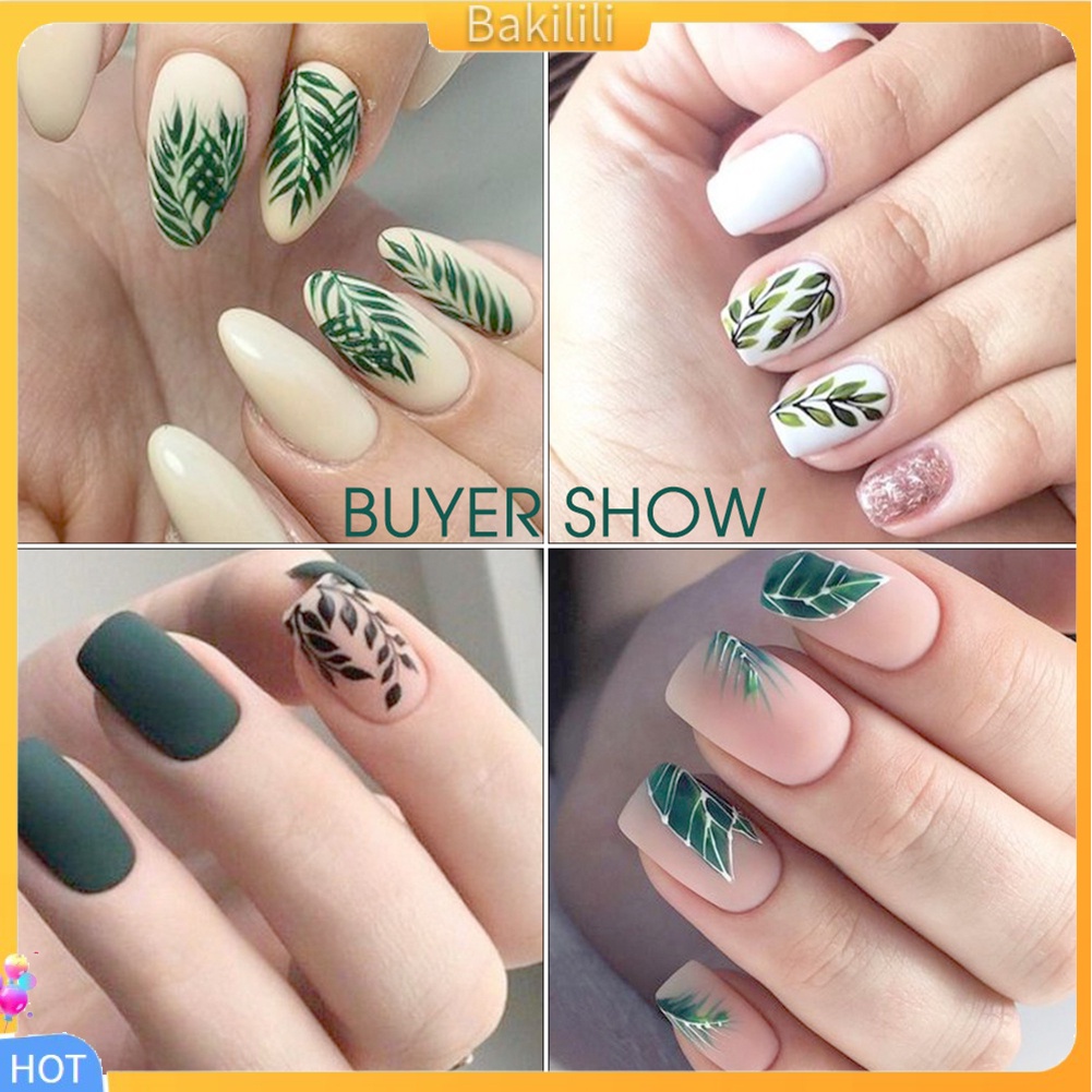 Miếng dán móng trang trí hình hoa lá/ động vật 3D DIY