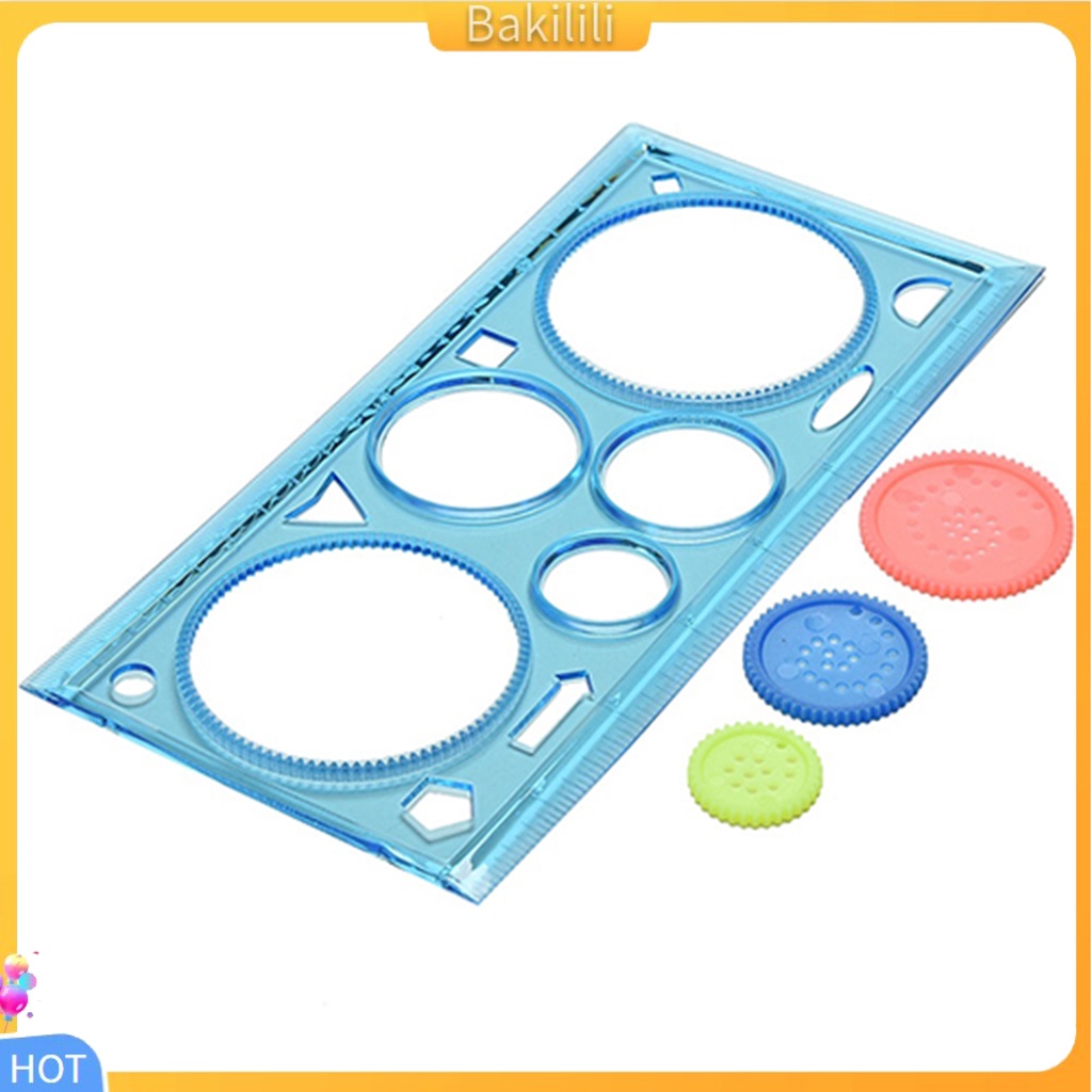 Set thước có bánh răng cho vẽ tạo hoa văn hình tròn