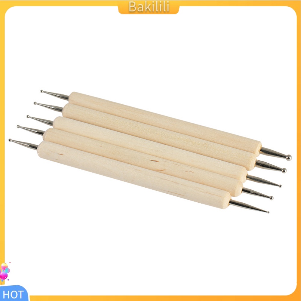 Bộ 5 bút đầu tròn trang trí móng nghệ thuật