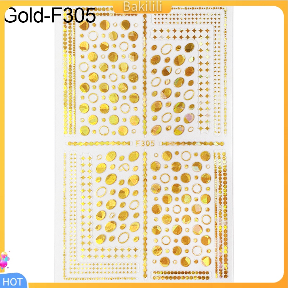 Miếng Dán Trang Trí Móng Tay Họa Tiết Hình Học Đơn Giản DIY 1 Cái