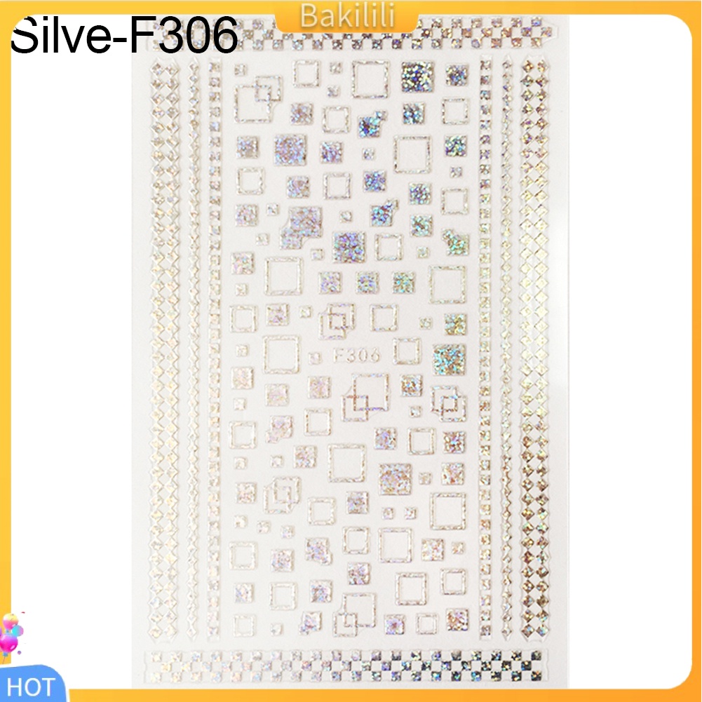 Miếng Dán Trang Trí Móng Tay Họa Tiết Hình Học Đơn Giản DIY 1 Cái