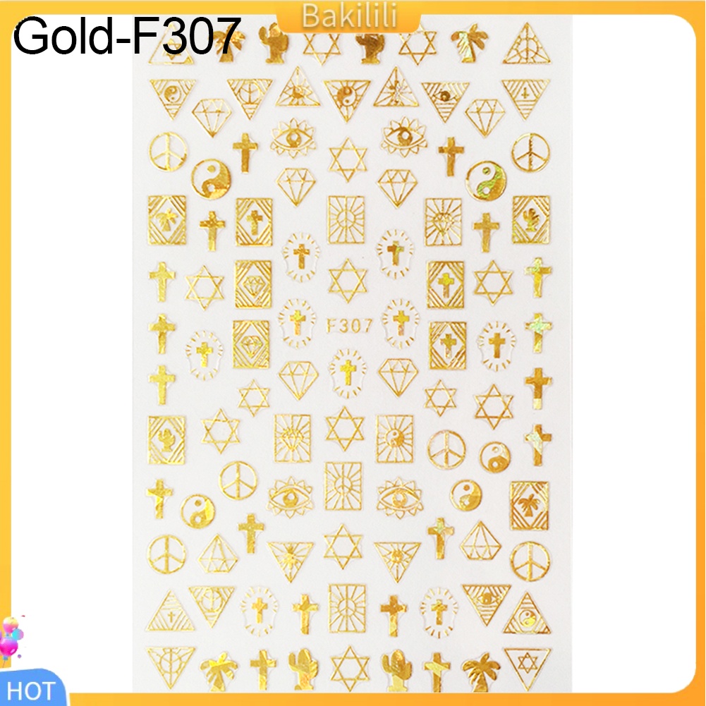 Miếng Dán Trang Trí Móng Tay Họa Tiết Hình Học Đơn Giản DIY 1 Cái