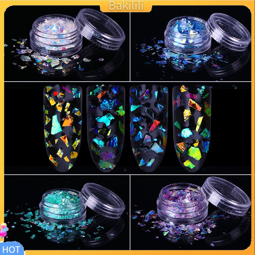 1 Hộp Kim Tuyến Lấp Lánh Trang Trí Móng Tay Mặt Kính DIY