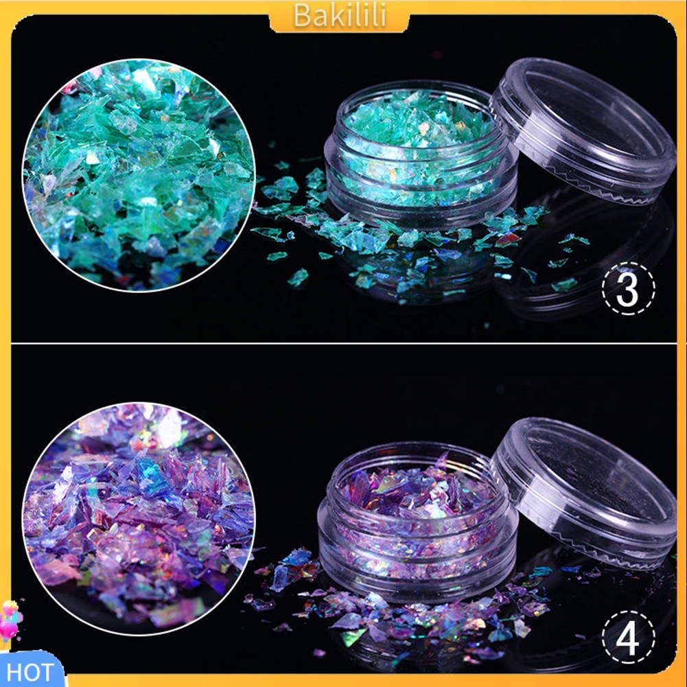 1 Hộp Kim Tuyến Lấp Lánh Trang Trí Móng Tay Mặt Kính DIY