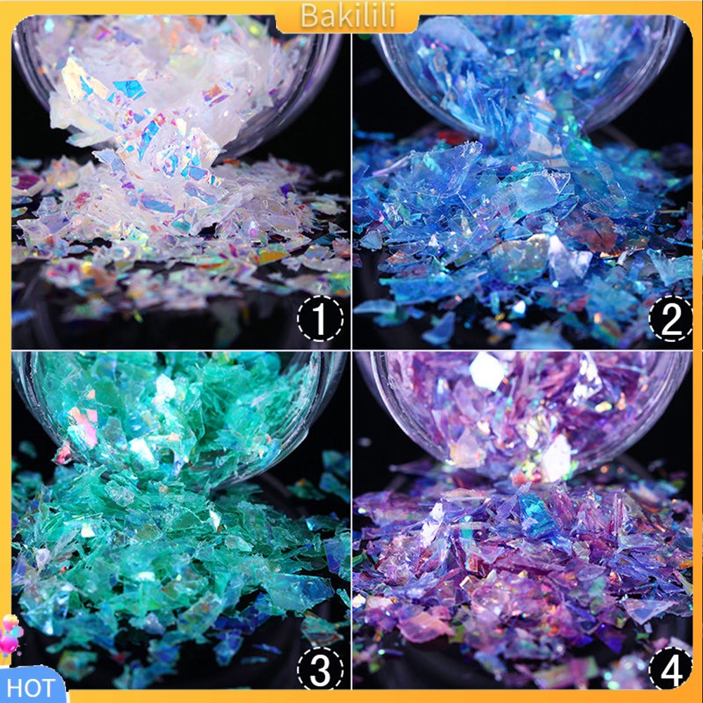 1 Hộp Kim Tuyến Lấp Lánh Trang Trí Móng Tay Mặt Kính DIY