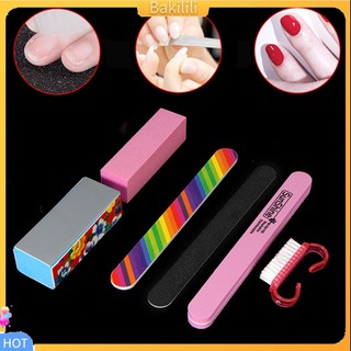 (Bakilili) Set 6 dụng cụ cọ dũa móng tay chuyên dụng