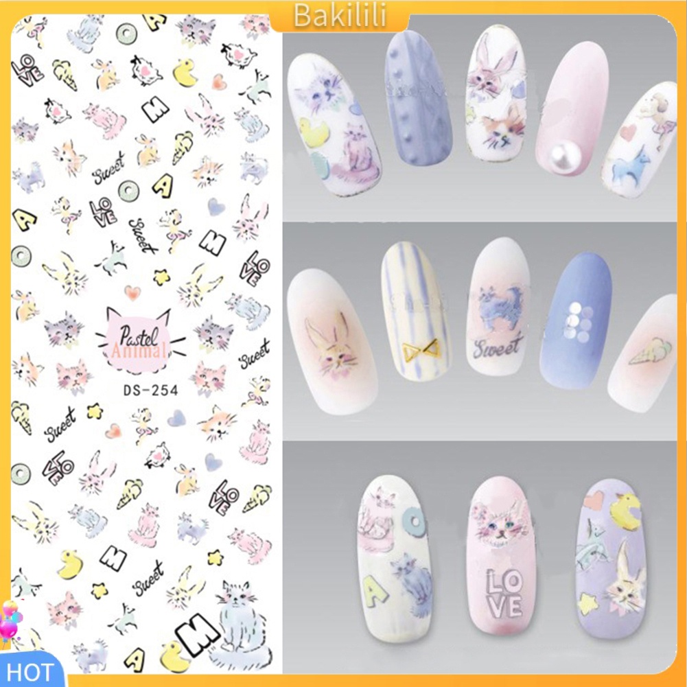 Tờ sticker dán móng trang trí bắt mắt