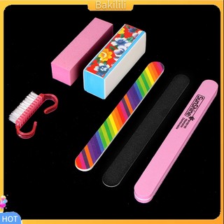 (Bakilili) Set 6 dụng cụ cọ dũa móng tay chuyên dụng