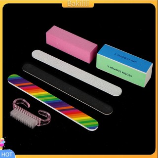 (Bakilili) Set 6 dụng cụ cọ dũa móng tay chuyên dụng