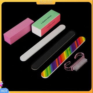 (Bakilili) Set 6 dụng cụ cọ dũa móng tay chuyên dụng