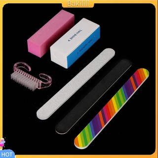 (Bakilili) Set 6 dụng cụ cọ dũa móng tay chuyên dụng