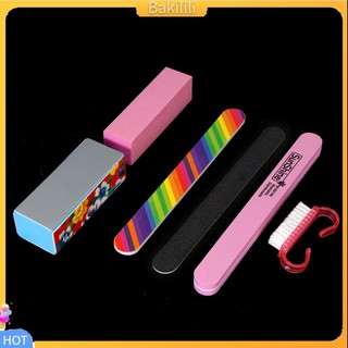 (Bakilili) Set 6 dụng cụ cọ dũa móng tay chuyên dụng