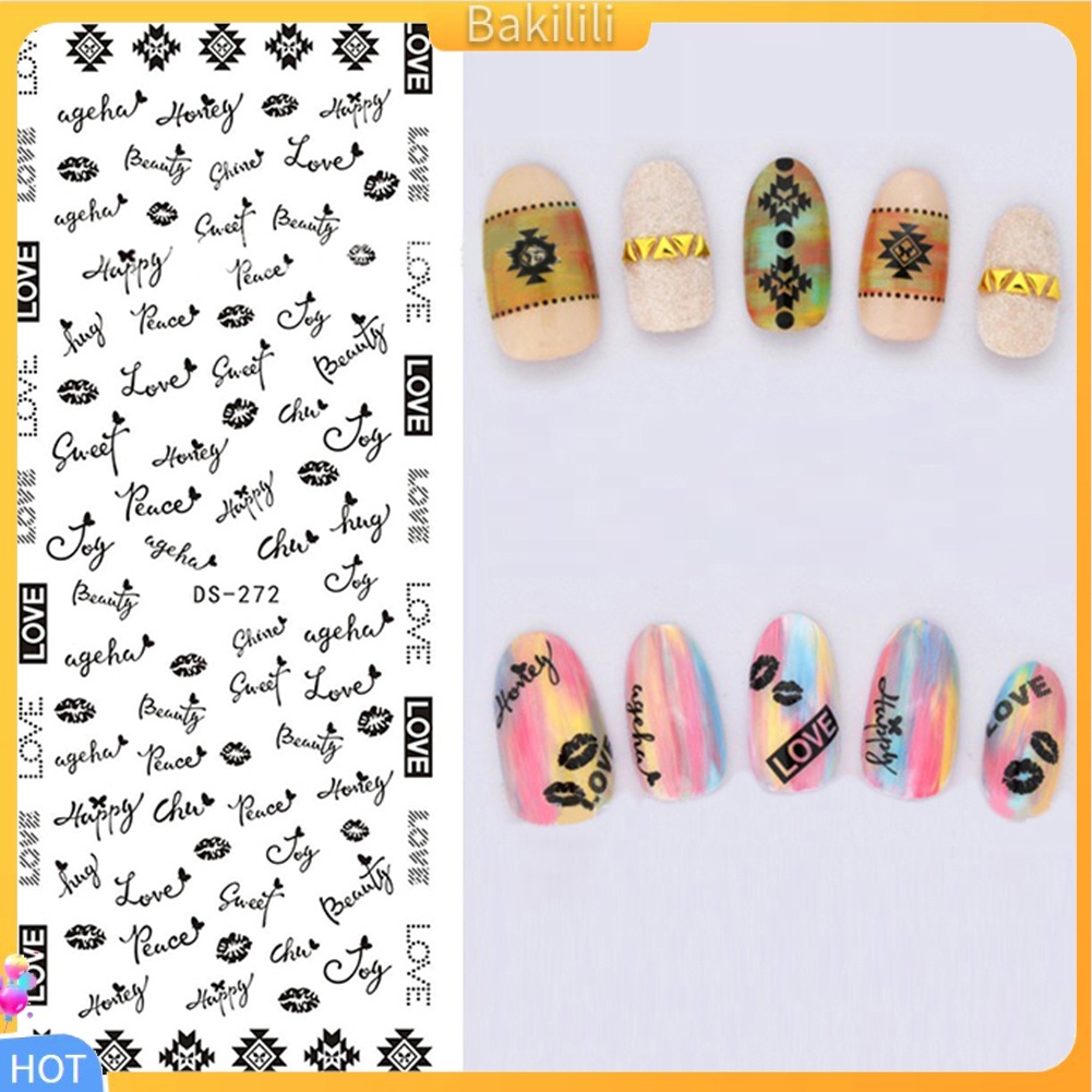 Tờ sticker dán móng trang trí bắt mắt