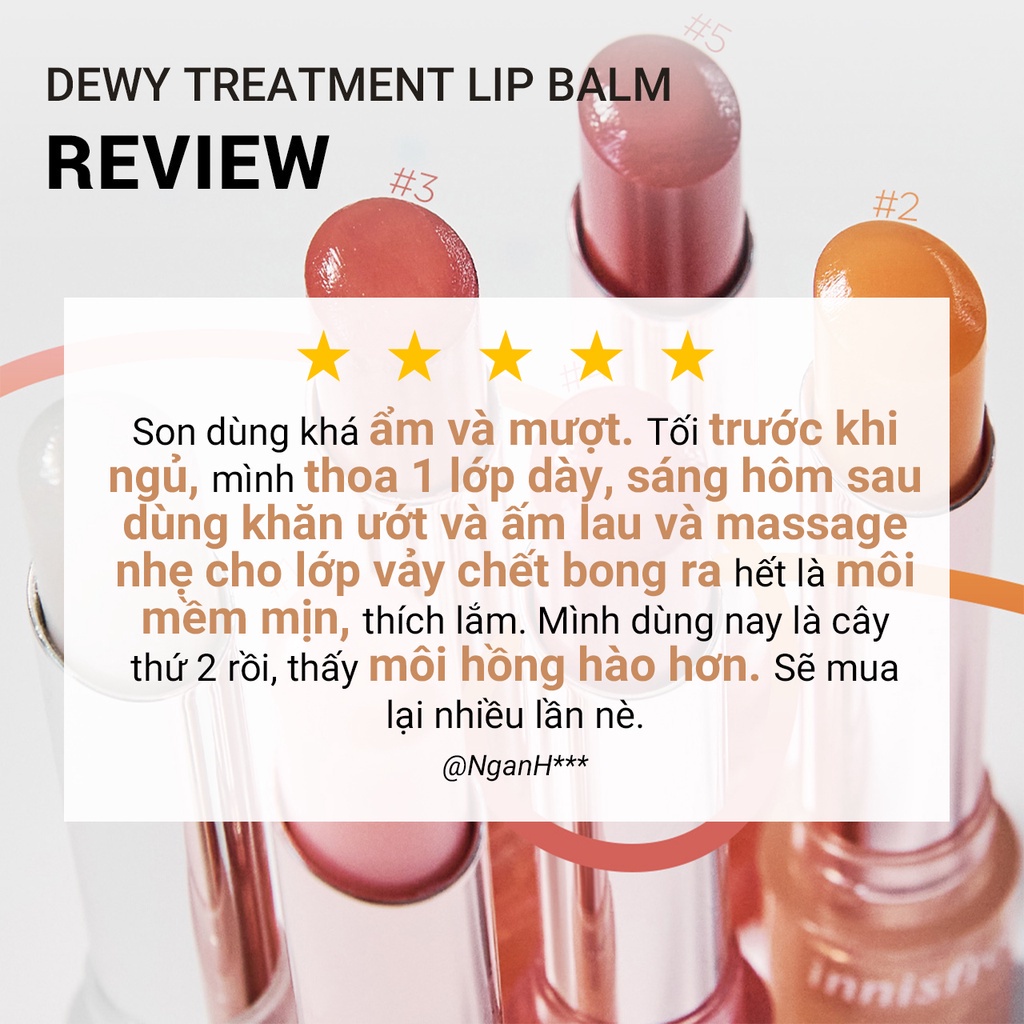 Son dưỡng môi chuyên sâu innisfree Dewy Treatment Lip Balm 3.2 g