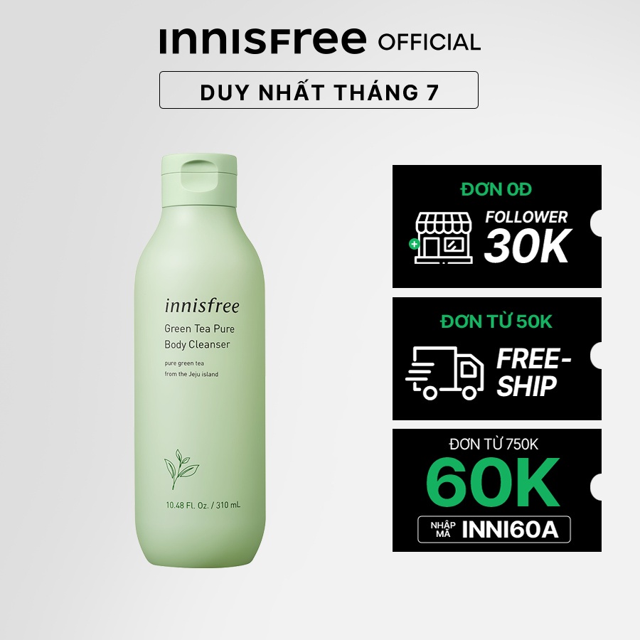 Sữa tắm dưỡng ẩm trà xanh innisfree Green Tea Pure Body Cleanser 310 mL