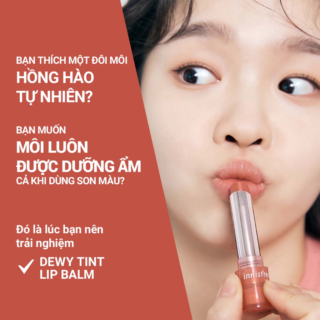 Son dưỡng môi có màu innisfree Dewy Tint Lip Balm 3.2g