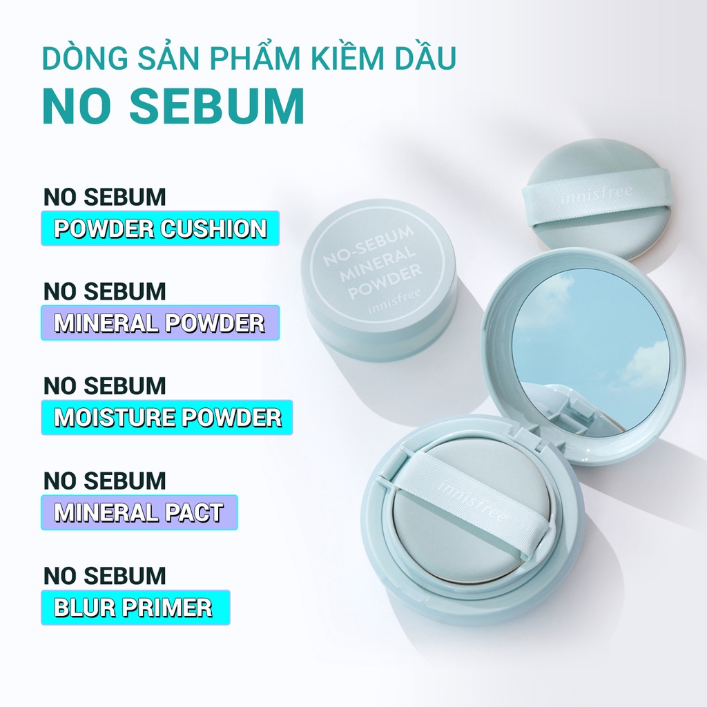 Phấn nước kiềm dầu SPF 29 PA++ innisfree No Sebum Powder Cushion 14g