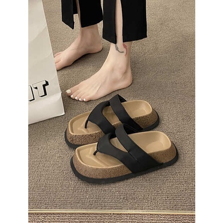 Dép Xỏ Ngón Đế Dày Thời Trang Mùa Hè Phong Cách Mới Cho Nữ