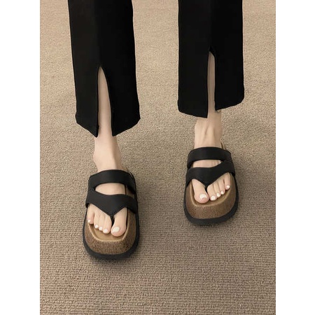 Dép Xỏ Ngón Đế Dày Thời Trang Mùa Hè Phong Cách Mới Cho Nữ