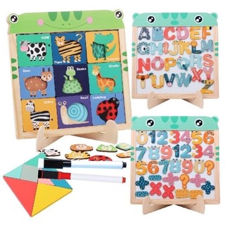 Đồ Chơi Ghép Hình Nam Châm Động Vật, Bảng Chữ Cái, Số, Phép Tính, Tiếng Anh, Tangram giúp bé vừa học vừa chơi