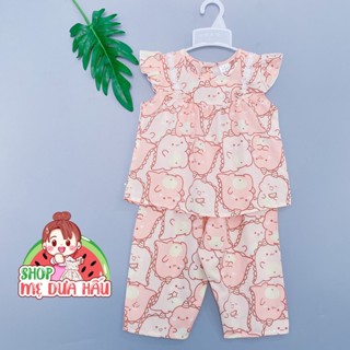 Bộ lanh bé gái đồ tole cho bé quần dài tay cánh tiên shop mẹ dưa hấu 8-38kg