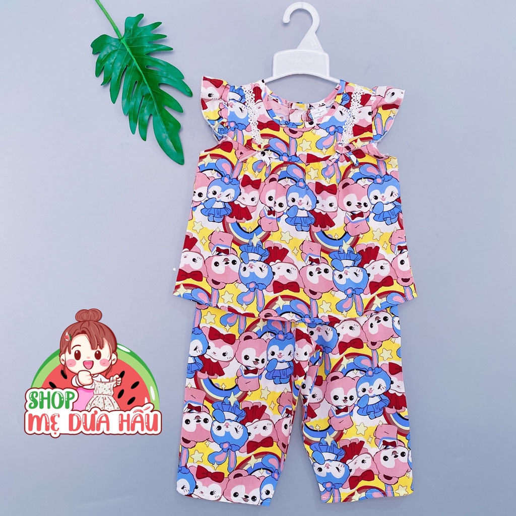 Bộ lanh bé gái đồ tole cho bé quần dài tay cánh tiên shop mẹ dưa hấu 8-38kg