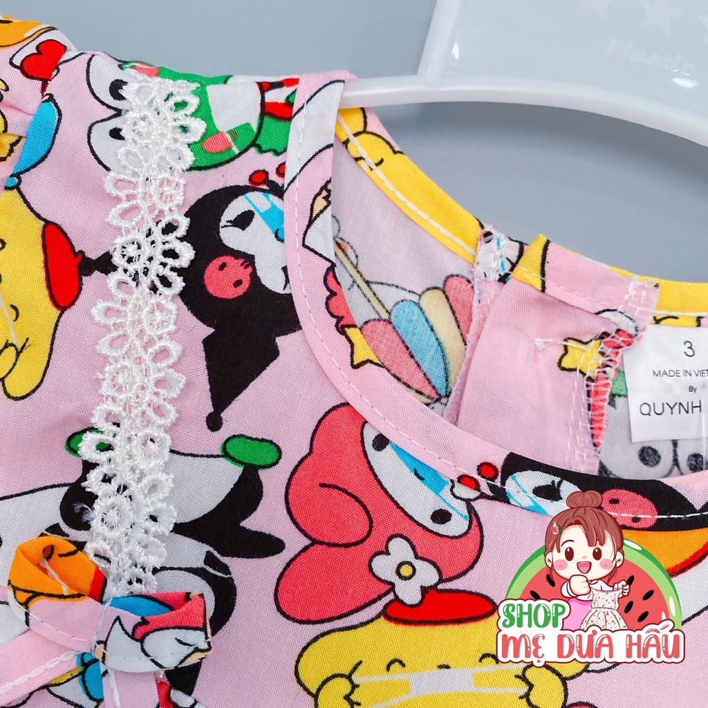 Bộ lanh bé gái đồ tole cho bé quần dài tay cánh tiên shop mẹ dưa hấu 8-38kg