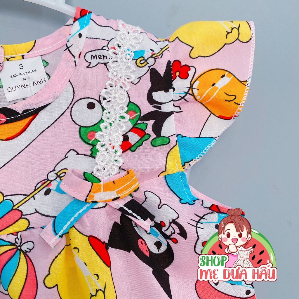 Bộ lanh bé gái đồ tole cho bé quần dài tay cánh tiên shop mẹ dưa hấu 8-38kg