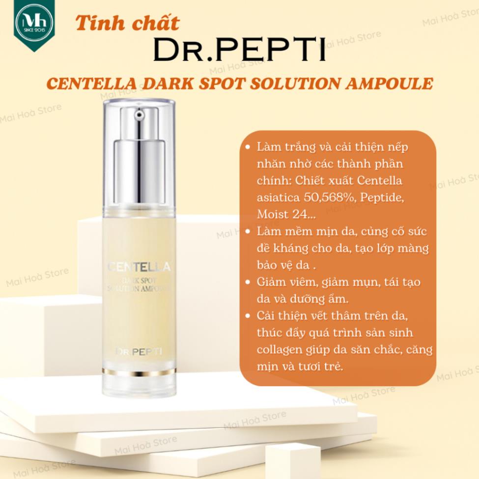 Tinh Chất Dưỡng Trắng Căng Bóng DR.PEPTI Centella Dark Spot Solution Ampoule 30ml