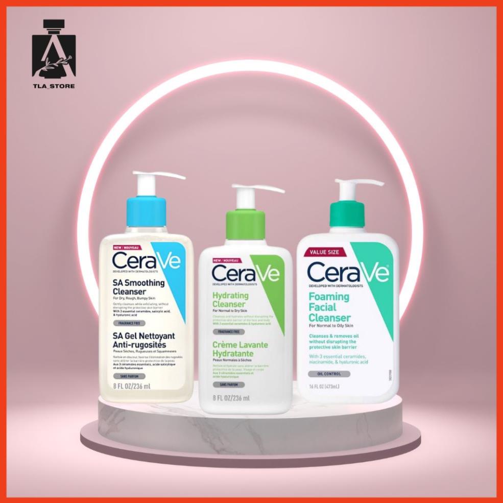Sữa rửa mặt CeraVe cho da dầu da khô da nhạy cảm 236ml
