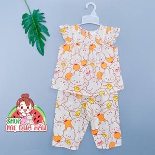 Bộ tole lanh bé gái, đồ bộ bé gái tay ngắn quần dài shop mẹ dưa hấu 8-38kg