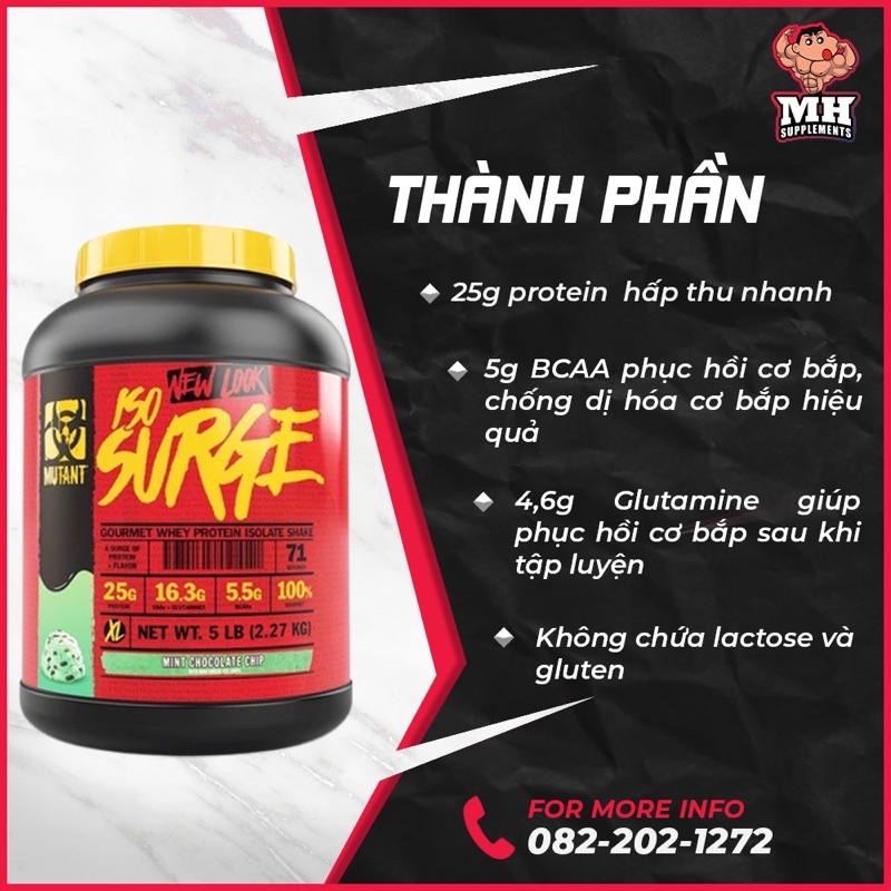 Iso Surge 5lbs - Sữa tăng cơ Whey Protein Iso Surge