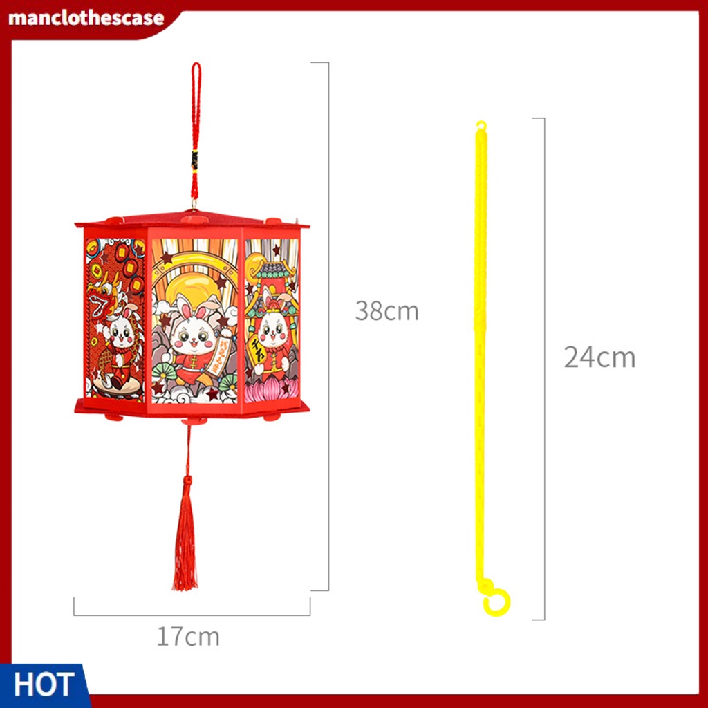 1 Bộ Đèn Lồng Chiếu Hình 3D Có Dây Tua Rua DIY Trang Trí Năm Mới