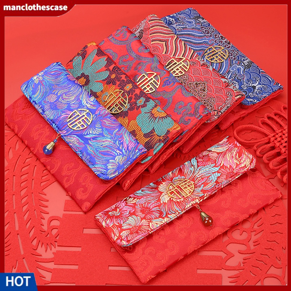 (manclothescase) Túi Vải Đựng Tiền May Mắn Phong Cách Trung Hoa Mừng Năm Mới