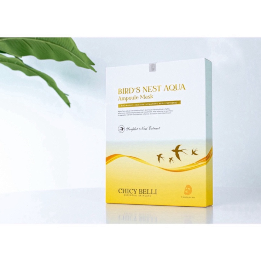 Mặt nạ tổ yến dưỡng trắng da CHICY BELLI giúp làm mịn da dưỡng ẩm trắng da se khít lỗ chân lông, hộp 5 miếng | BigBuy360 - bigbuy360.vn