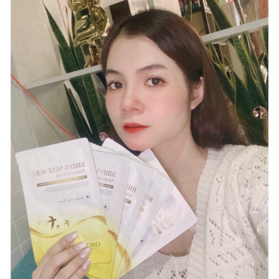 Mặt nạ tổ yến dưỡng trắng da CHICY BELLI giúp làm mịn da dưỡng ẩm trắng da se khít lỗ chân lông, hộp 5 miếng | BigBuy360 - bigbuy360.vn