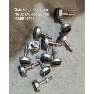 Chân tăng chỉnh inox đế cao su