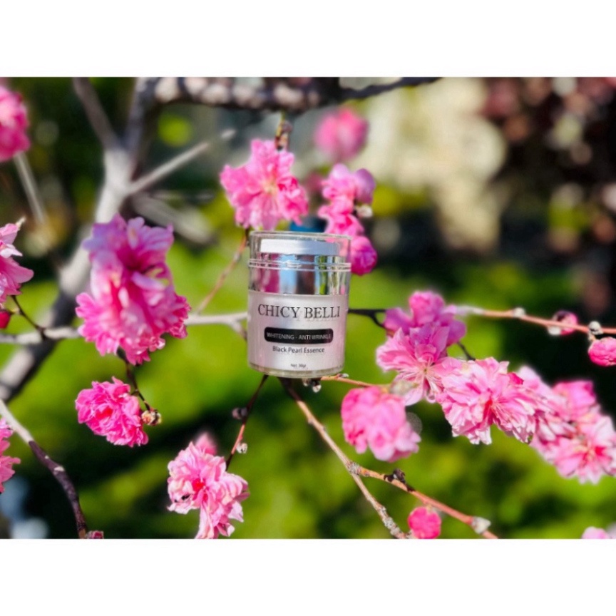 Kem dưỡng trắng tái tạo da CHICY BELLI BLACK PEACK ESSENCE tinh chất ngọc trai chống nắng vitamin collagen 30g