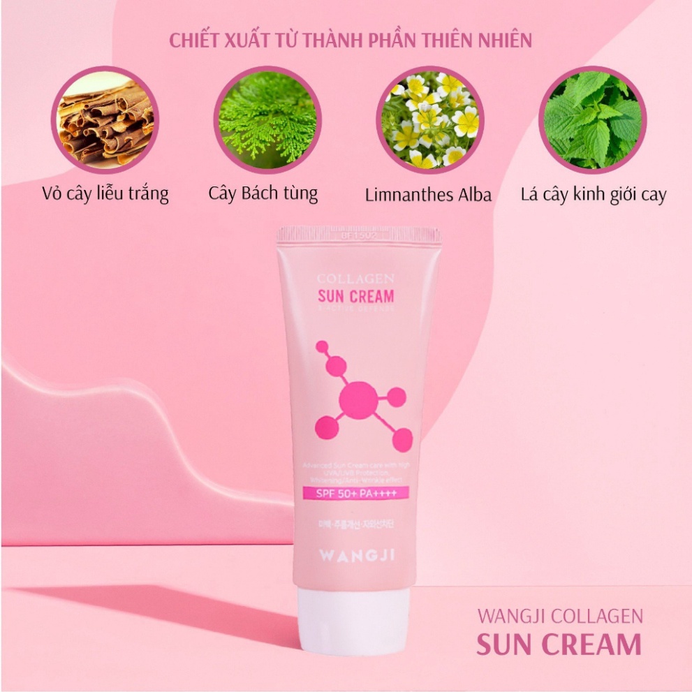Kem Chống Nắng WANGJI COLLAGEN SUN CREAM SPF 50+ PA ++++ 50ml Hàn Quốc - KamieKorean