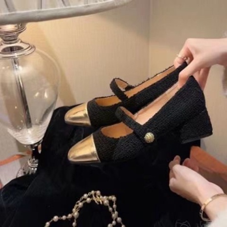 Giày búp bê mary jane mũi vuông quai ngang, cao got phong cách hàn quốc