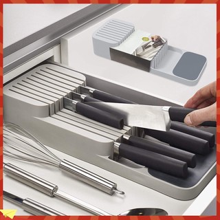 (plymoujdds) Kitchen Drawer Organizer Tray Cutlery Silverware Knife Knives Holder Storage Box