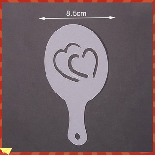 (plymoujdds) Bộ 8 Khuôn Rắc Bột Trang Trí Cà Phê