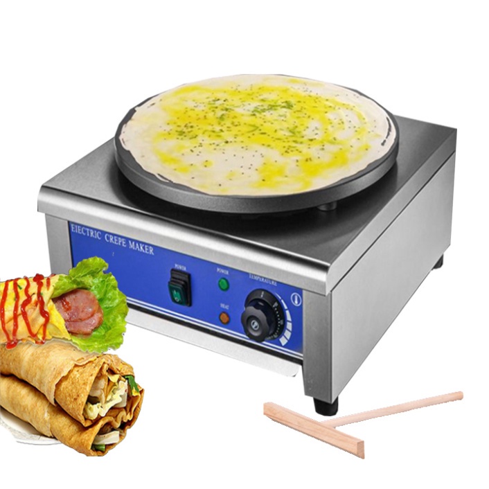 Máy làm bánh crepe, bánh kếp Thái, bánh tráng - Mặt 40cm loại Công nghiệp 15kg