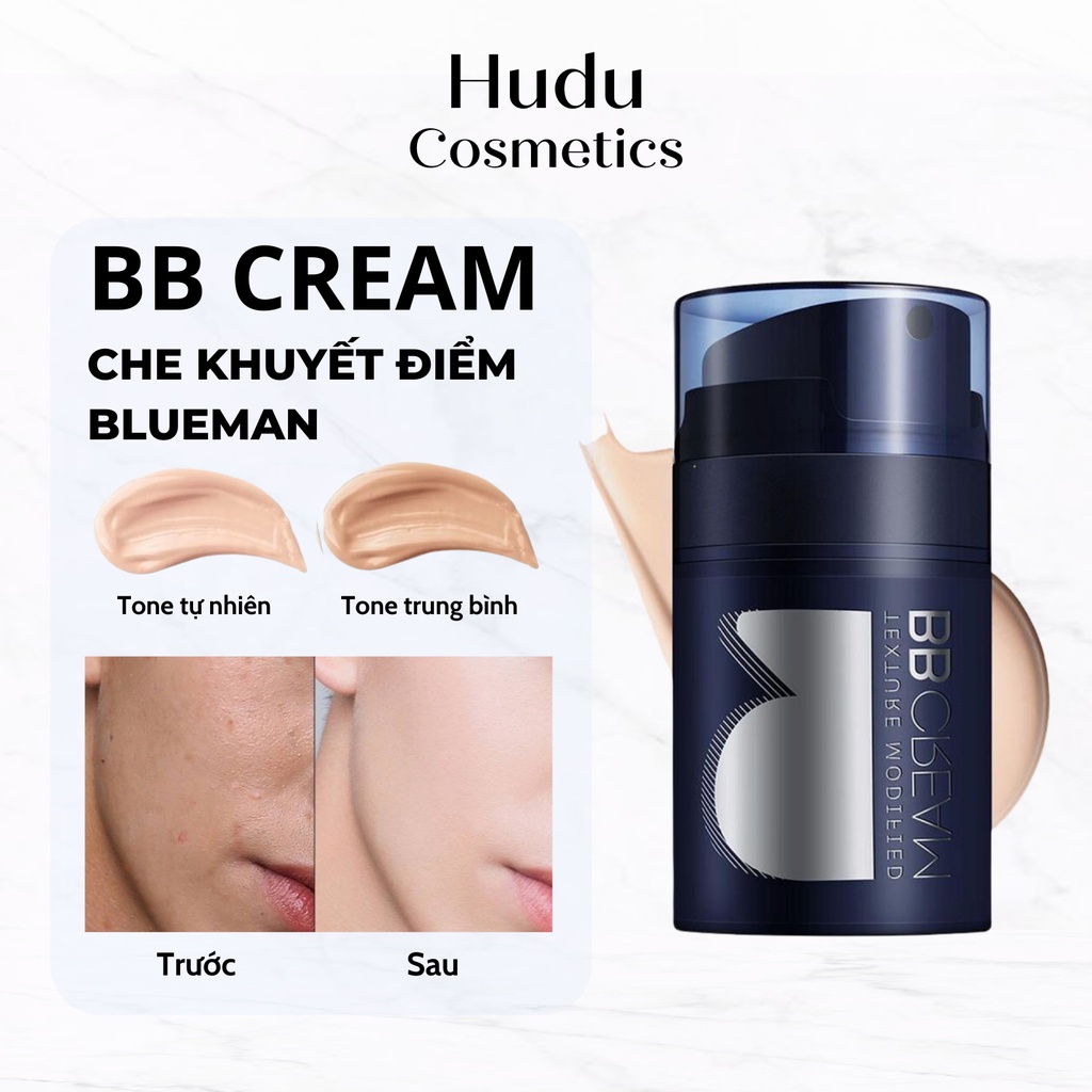 Kem Che Khuyết Điểm Nam Giới BB Cream Makeup Làm Trắng Da Che Mụn Thâm Sẹo - Kem Che Hình Xăm  - Hudu Cosmetics