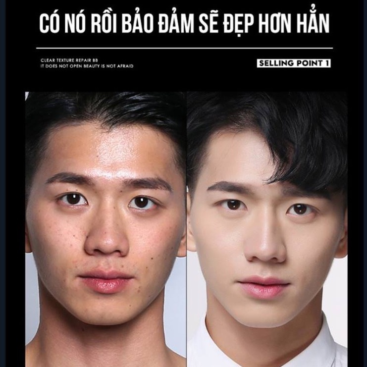 Kem Che Khuyết Điểm Nam Giới BB Cream Makeup Làm Trắng Da Che Mụn Thâm Sẹo - Kem Che Hình Xăm  - Hudu Cosmetics